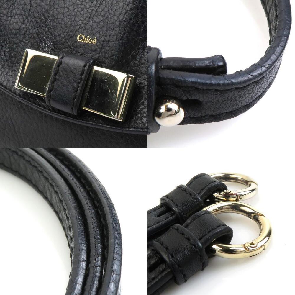 Chloe Shoulder Bag Leather Black - Picture 4 of 5